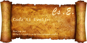 Csáti Evelin névjegykártya