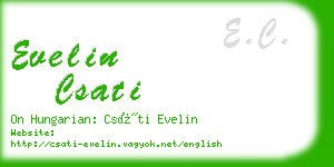 evelin csati business card